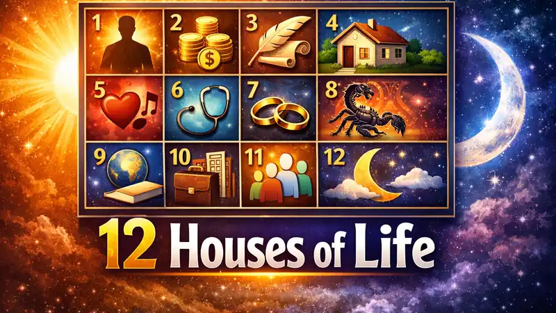 The 12 houses of life in vedic astrology