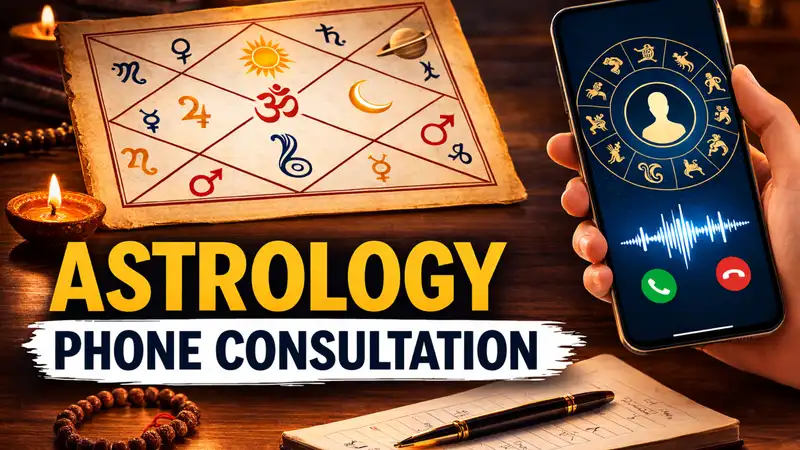 Illustration of an urgent astrology phone consultation