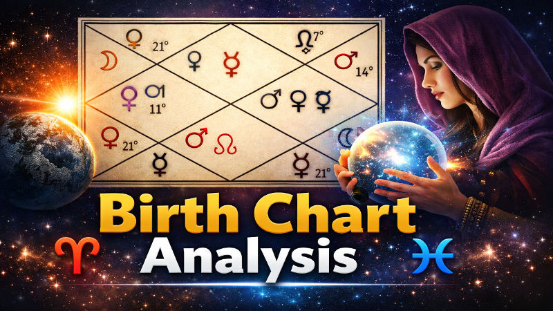 Birth chart analysis concept