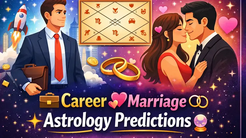 Career and marriage astrology predictions through Vedic astrology principles