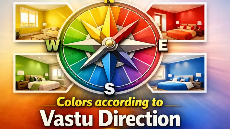 Colors according to Vastu direction for different rooms in the building