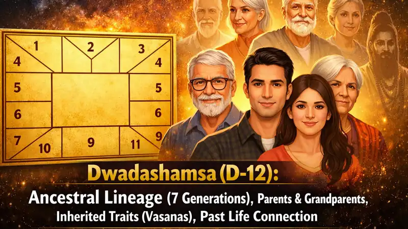 Dwadashamsa (D-12) chart showing parents, ancestry, and lineage in astrology
