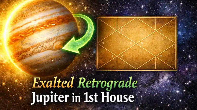 Exalted Retrograde Jupiter in 1st House meaning and personality impact