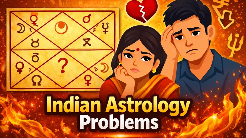 Indian astrology problems related to career, marriage, and life patterns explained through Moon-based analysis