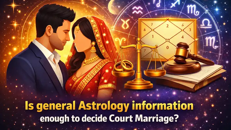 Is general astrology information enough to decide court marriage