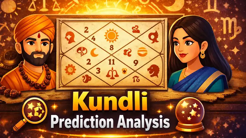 Kundli prediction analysis based on Lagna, Rashi and planetary positions