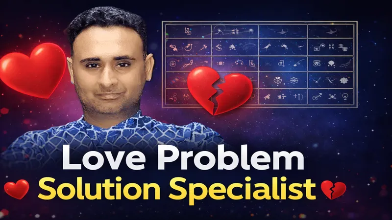 Love problem solution specialist illustration