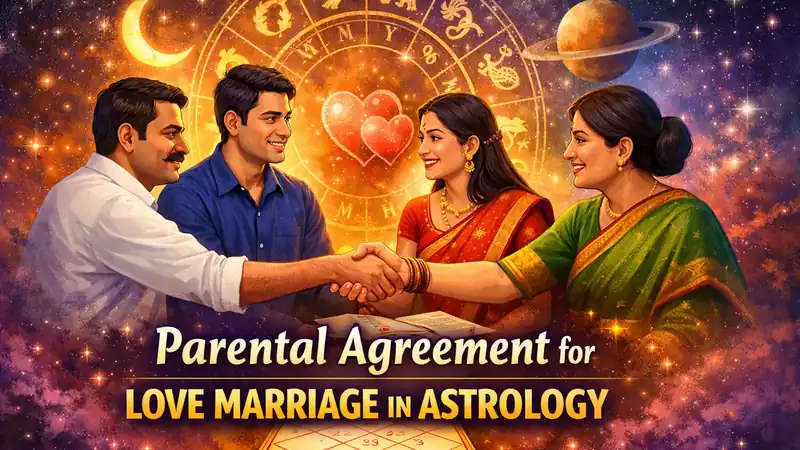 Parental agreement for love marriage in astrology