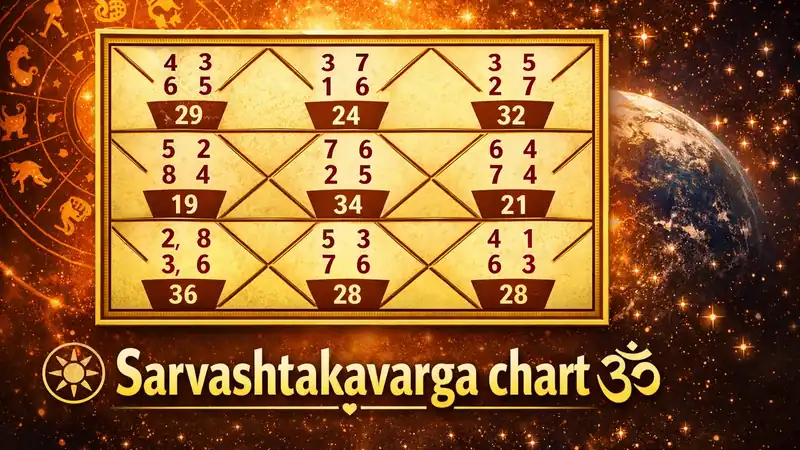 Sarvashtakavarga chart and score in Vedic astrology