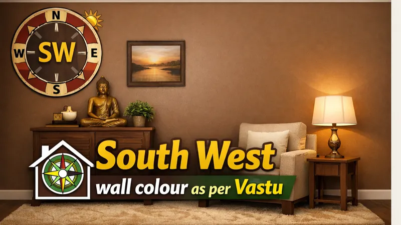 South West wall colour as per Vastu for stability and grounding