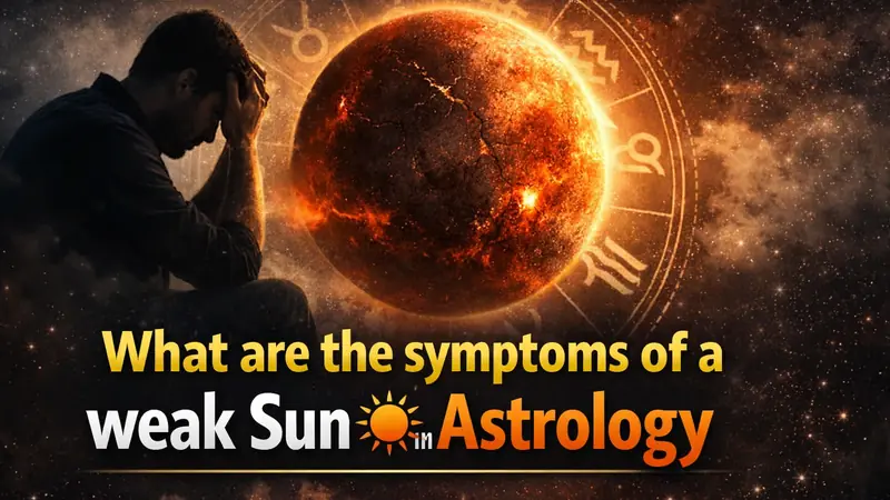 What are the symptoms of a weak sun in astrology