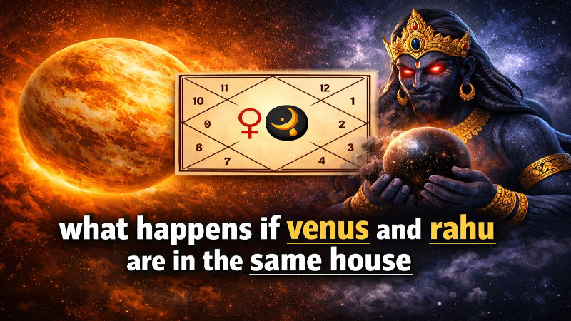 Illustration of Venus and Rahu in the same house