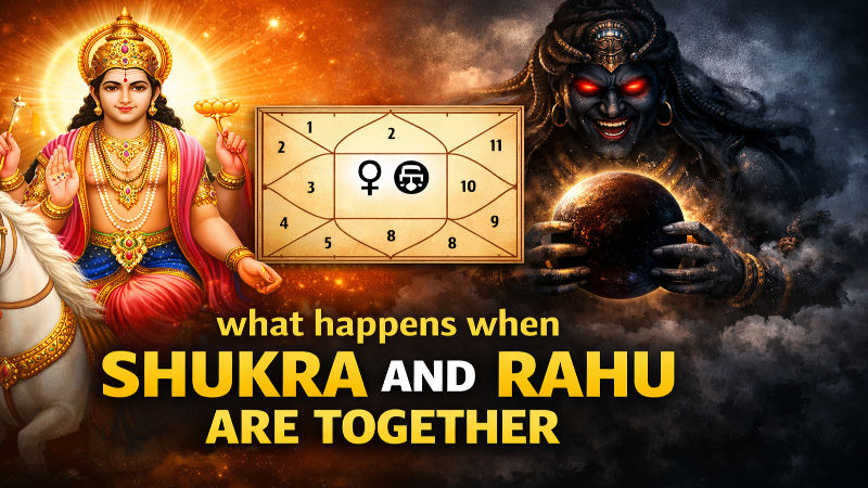 Illustration for understanding Shukra Rahu conjunction yuti
