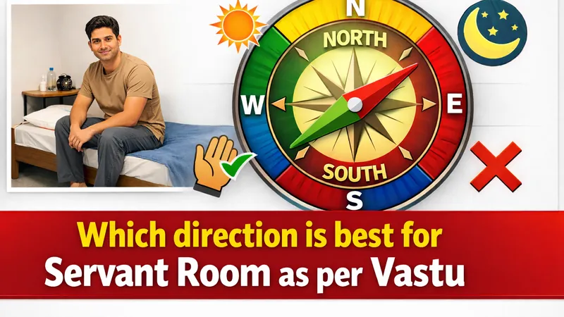 Which direction is best for servant room as per Vastu