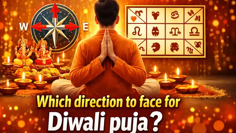 Which direction to face for Diwali puja