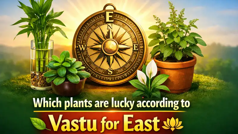 Which plants are lucky according to Vastu for east